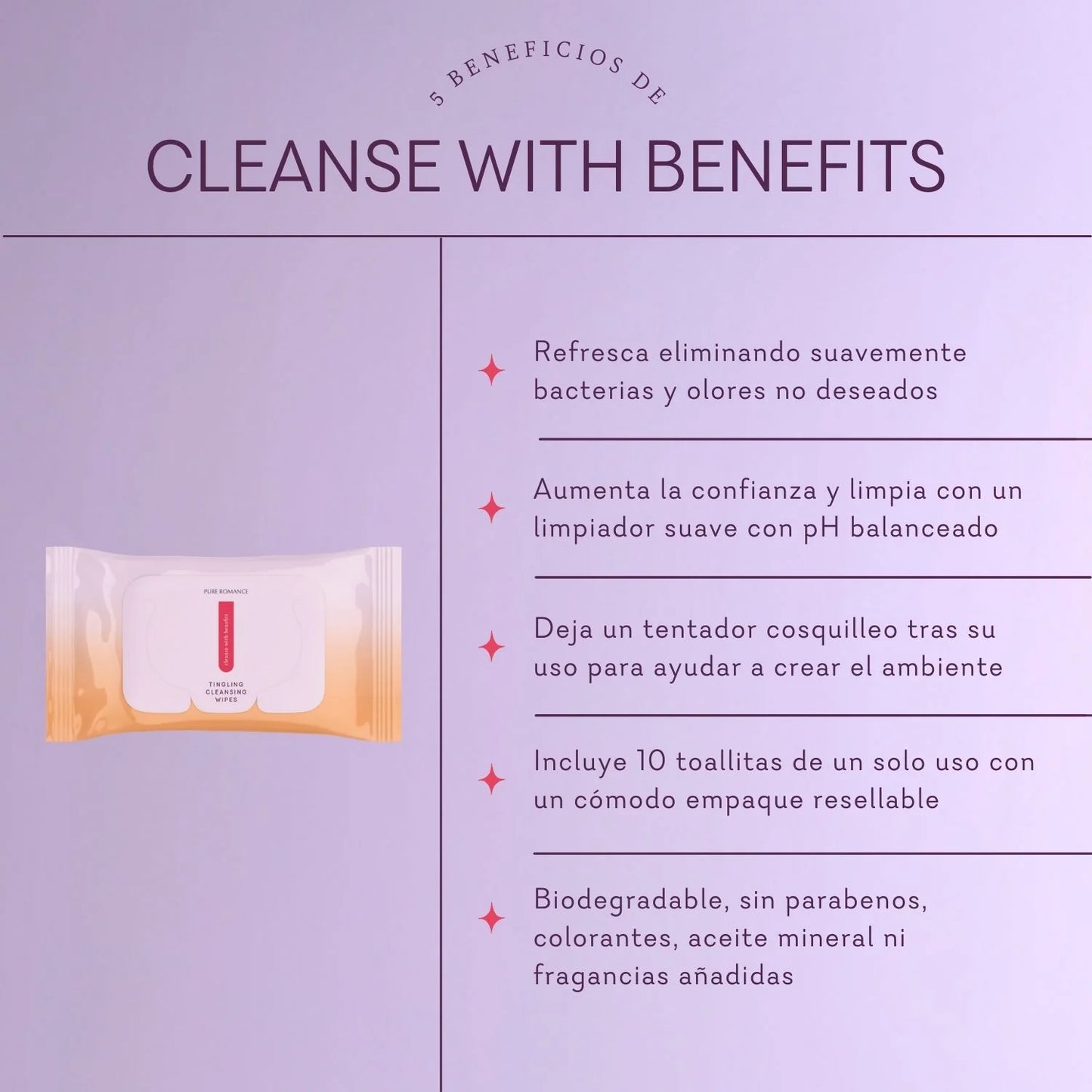 Cleanse With Benefits - Tingling Cleansing Wipes (Toallitas húmedas)
