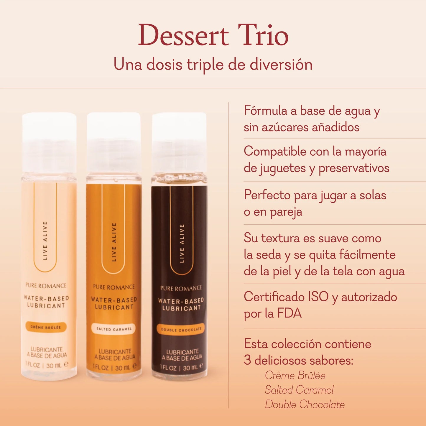 Dessert Trio - Set de lubricantes